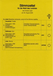 Wahl 2009 Landrat Lippe